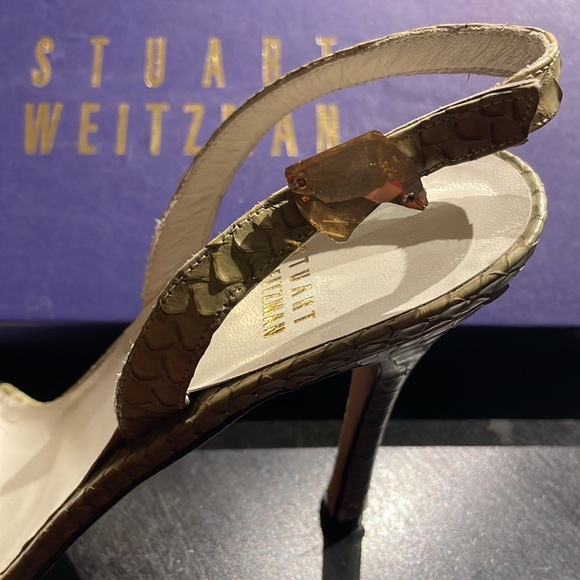 Stuart Weitzman Juliart Sea Luau Python Sandals — 9.5 — Never worn! - Picture 3 of 8